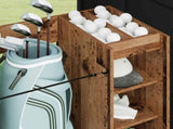 Golf Cabinet with Wheel Plain Old Wood 90 x 45 x 98 cm 899469
