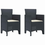 Garden Dining Set 3 pcs Anthracite Polypropylene 3378676