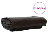 Tarpaulin 650g / m Brown 2.5 x 3.5 m Canvas with PVC Coating 42017718