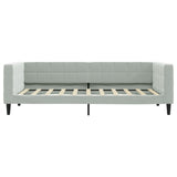 Daybed with Trundle&Drawers without Mattress Light Grey 90x190 cm Single 3196785
