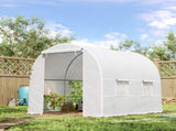 2.5 x 2 x 2 m Polytunnel Greenhouse, Walk-in Green House for Garden with Mesh Windows, Galvanised T3398P313649