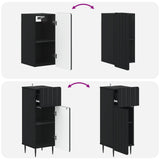 3 Piece Bathroom Cabinet Set ZWOLLE Black Engineered Wood 3417757