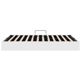 Storage Bed with Storage Pure White 137 x 190 cm Faux leather 3369973