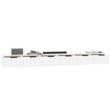 Wall Cabinets 2 pcs White 102x30x20 cm Engineered Wood 3115900