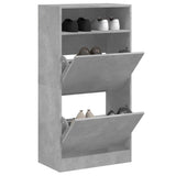 Shoe Cabinet Concrete Grey 60x34x116 cm Engineered Wood 840018