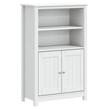 Bathroom Cabinet BERG White 69.5x34x110 cm Solid Wood Pine 358546