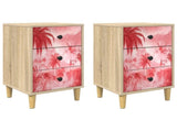 Bedside Cabinet AACHEN 2 pcs Sonoma Oak 36 x 33 x 60 cm 8007304