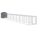Chicken Cage with Run Anthracite 117x1017x123 cm Galvanised Steel 3189072
