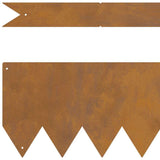 Lawn Edging 50 pcs Rusty 100 x 0.05 x 15 cm Weathering Steel 865945