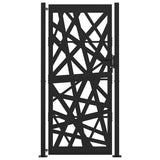 Garden Gate Black 100x200 cm Steel Light Design 4100953