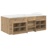 Loft Bed Frame with Cabinet 3 pcs Artisan Oak Engineered Wood 3423429