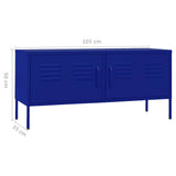 TV Cabinet Navy Blue 105x35x50 cm Steel 336226