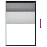 148665 Plisse Insect Screen for Windows Aluminium Anthracite 80x120 cm