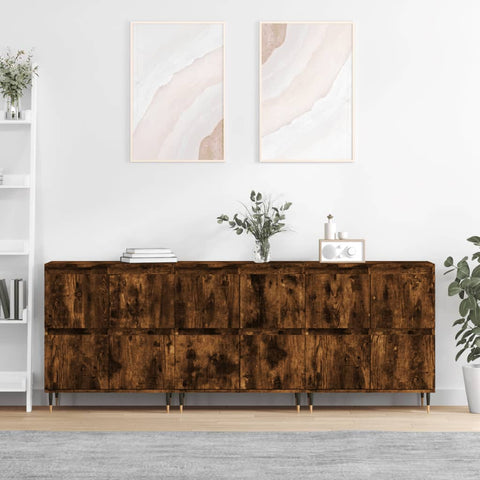 Sideboards 3 pcs Smoked Oak Engineered Wood 3190194