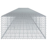 Gabion Basket with Cover 1000x100x50 cm Galvanised Iron 3295187