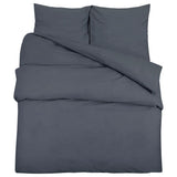 Duvet Cover Set Anthracite 140x200 cm Cotton 136081