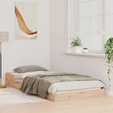 Bed Frame Natural 90 x 220 cm Solid Pine Wood 873367