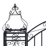 ZNTS Ornamental Garden Gate Wrought Iron 122x20.5x100 cm 49419