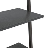 5-Tier Leaning Shelf Black 64x34x185.5 cm 336378