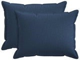 Cushion with Pillow HOUTEN 2 pcs Blue Faux Linen 936561