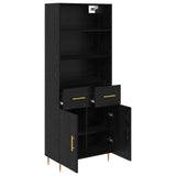 Highboard Black Oak 69.5 x 34 x 180 cm Engineered Wood 3416100