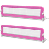 Toddler Safety Bed Rail 2 pcs Pink 150x42 cm 276086