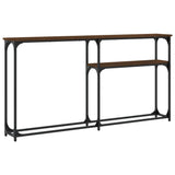 Console Table Brown Oak 145x22.5x75 cm Engineered Wood 834099
