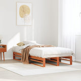 Bed Frame without Mattress Wax Brown 100x200 cm Solid Wood Pine 850838