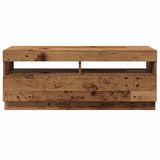 TV Cabinet with LED Lights Old Wood 100x35x40 cm Engineered Wood 856355
