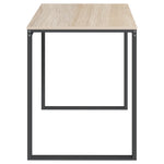 ZNTS Computer Desk Black and Oak 110x60x73 cm Engineered Wood 30199