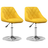 Swivel Dining Chairs 2 pcs Mustard Yellow Velvet 335290