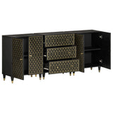 Side Cabinets 3 pcs 60x33x75 cm Solid Wood Mango 3206312