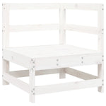 ZNTS 10 Piece Garden Sofa Set White Solid Wood Pine 3250641