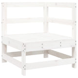 ZNTS 10 Piece Garden Sofa Set White Solid Wood Pine 3250641