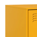 ZNTS Bedside Cabinet Yellow 34.5x39x44 cm Steel 841625