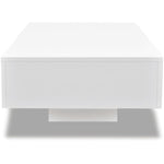 ZNTS Coffee Table High Gloss White 244021