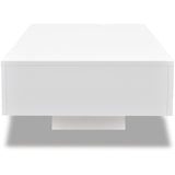 ZNTS Coffee Table High Gloss White 244021