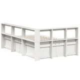 Bookcase Bed without Mattress White 120x200cm Solid Wood Pine 3324464