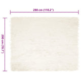 Faux Sheepskin Rug TAFALLA White 200 x 280 cm Polyester 42021463