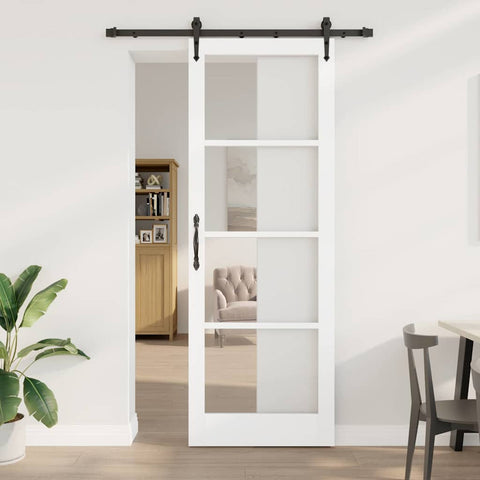 Sliding Door Manual ORKDAL White 83 x 232 cm Wood and metal 3332450