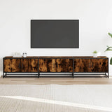 TV Cabinet Smoked Oak 210x35x41 cm Engineered Wood 3300792