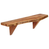 Wall Shelf Set of 2 Natural wood Solid acacia wood Medium 247927