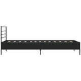 Bed Frame without Mattress Black 75x190 cm Small Single 845622