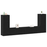 Black Oak TV Cabinet Set 4 pcs Black oak Large Engineered wood 3393313