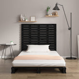 Wall Headboard Black 81x3x91.5 cm Solid Wood Pine 824697
