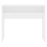 801170 Desk White 90x50x74 cm Engineered Wood