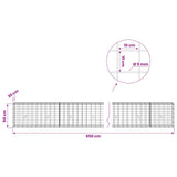Gabion with 5 mm Wire and 10x10 cm Mesh 650x30x50 cm 3465103