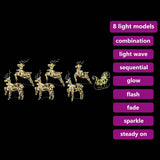 LED Reindeers 7 pcs 40 LEDs Multicoulur 42 x 15 x 64 cm PET 3399391