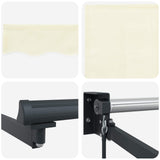 Retractable Awning Cream 2.5 x 2 m 100% Polyester and Aluminium 3419019