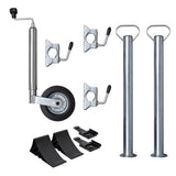 Jockey Wheel 48 mm with 2 Support Tubes and 3 Split Clamps 3214418